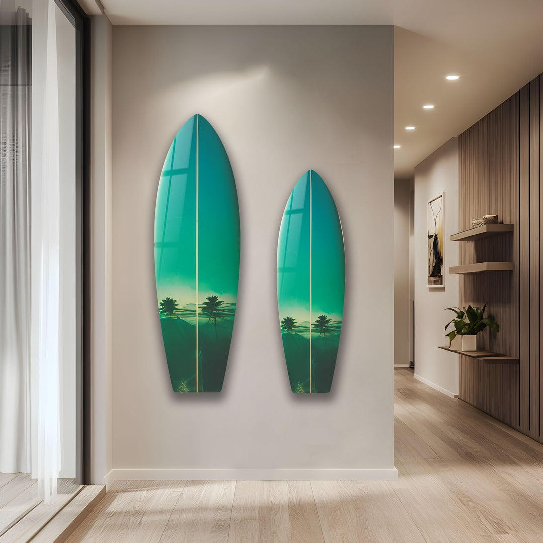 Blue Sky Surfboard Wall Art