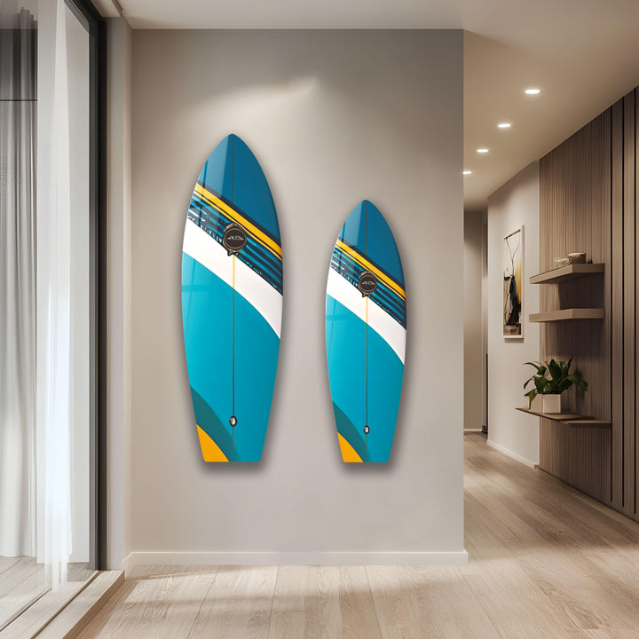 Blue Surfboard Wall Art