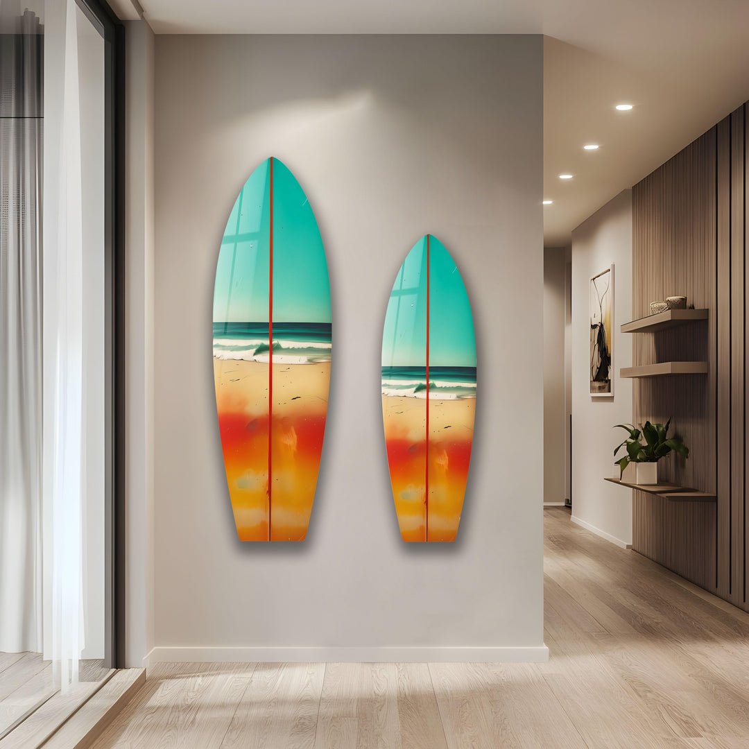 Blue Sky Surfboard Wall Art