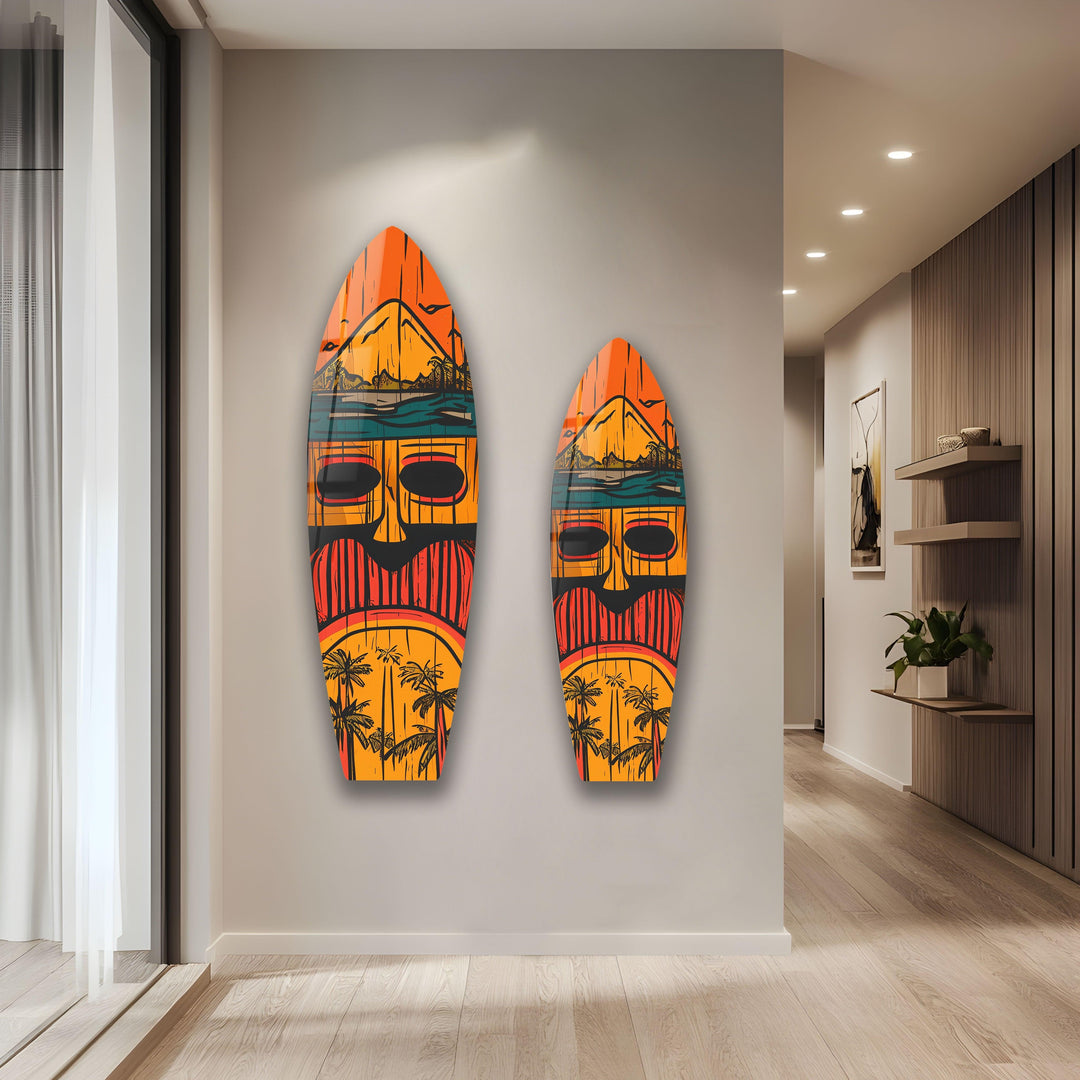 Tiki Bar Decor Surfboard Wall Art