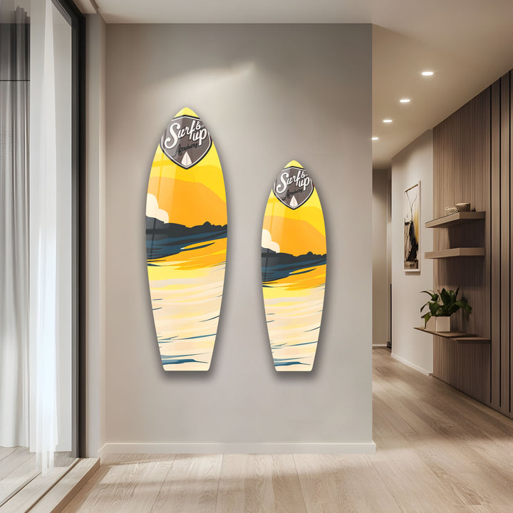 Soft Colors Surfboard Wall Art