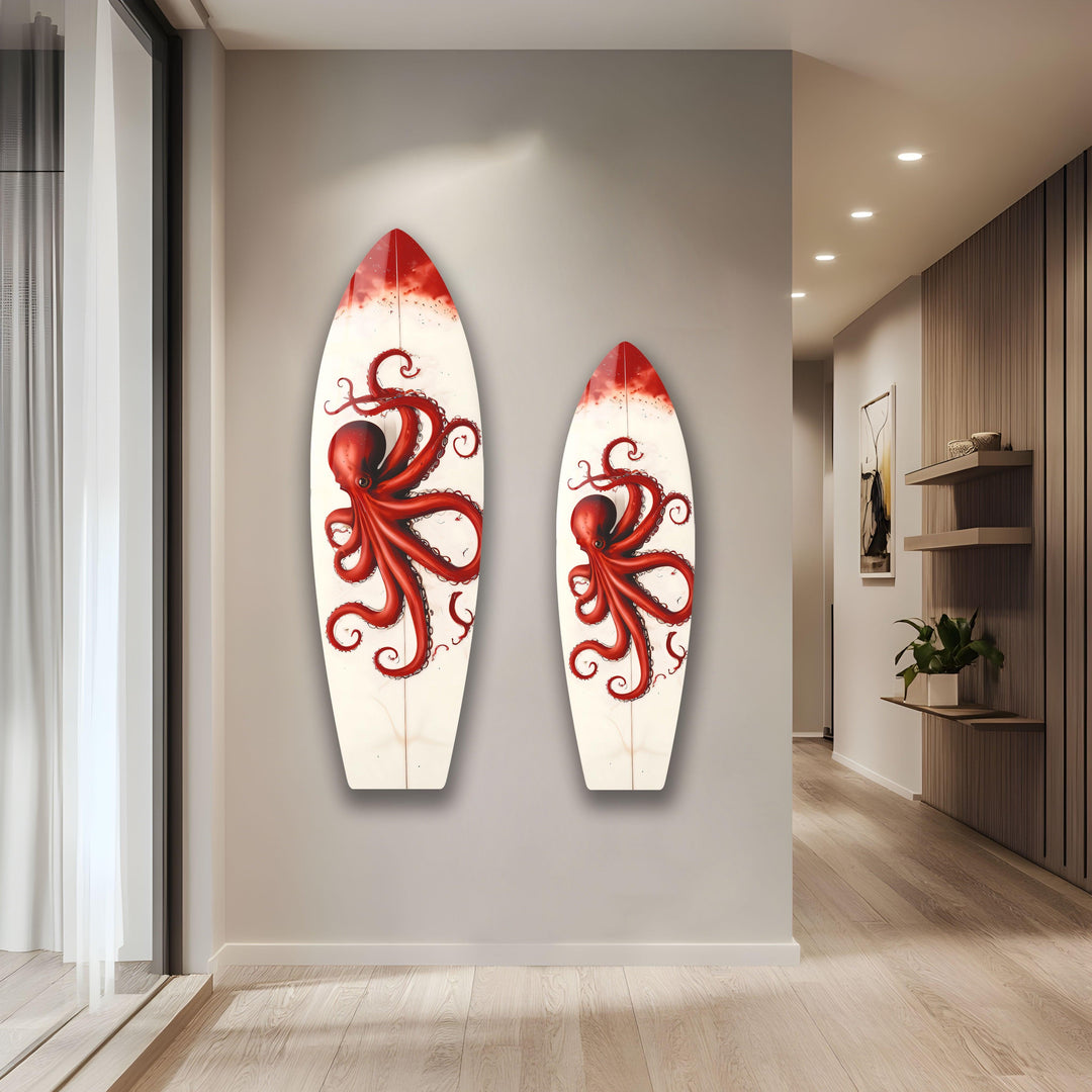 Octopus Surfboard Wall Art