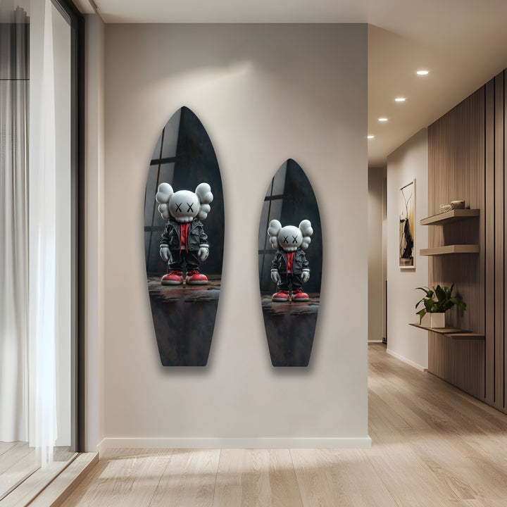 Kaws Inspired Surfboard Wall Art – Urban Street Art & Figurine Design