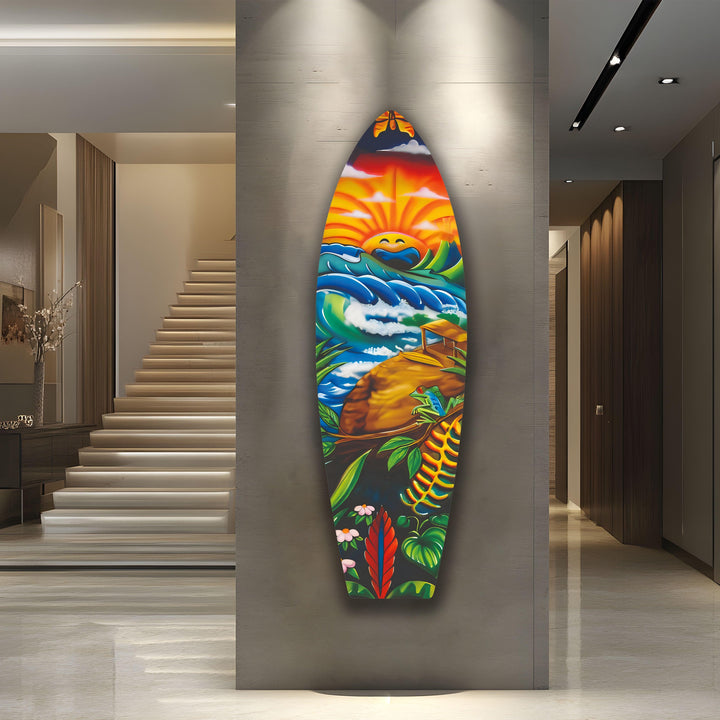 Pop Art Surfboard Wall Art