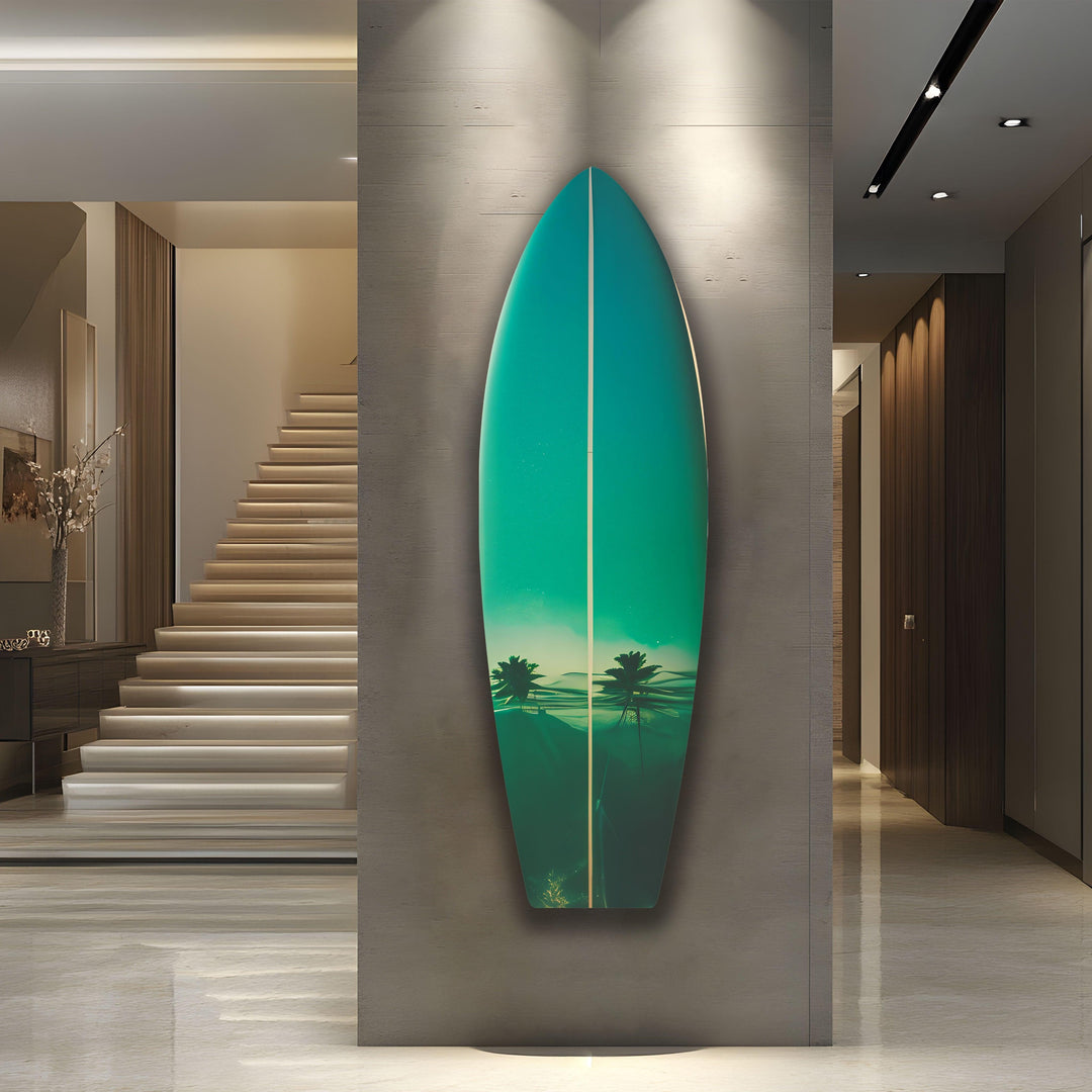 Blue Sky Surfboard Wall Art