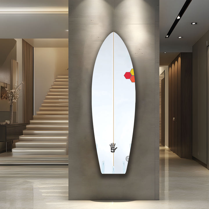 White Surfboard Wall Art