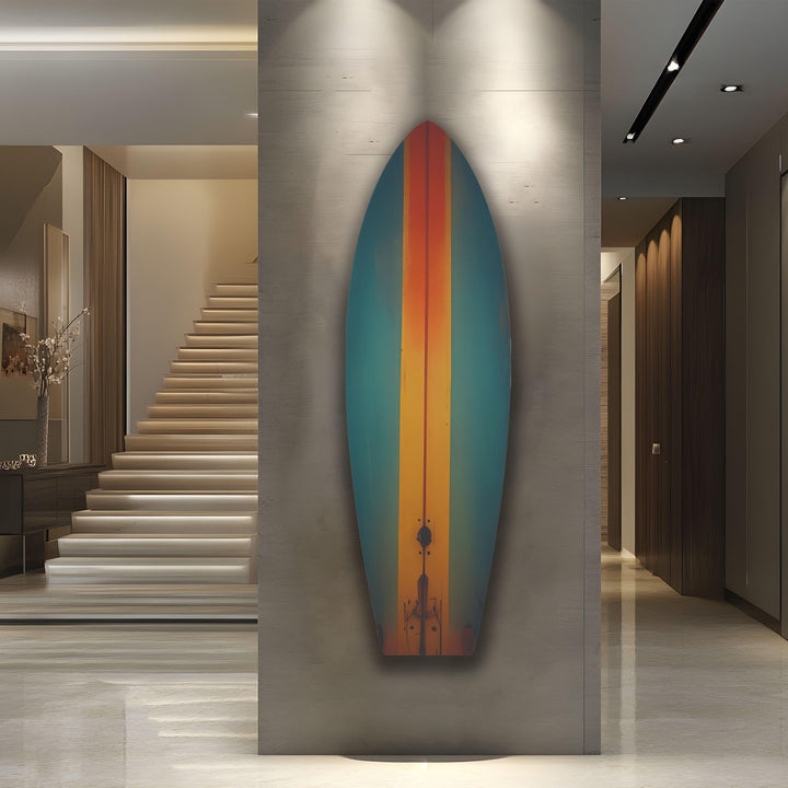 Brown & Green Surfboard Wall Art