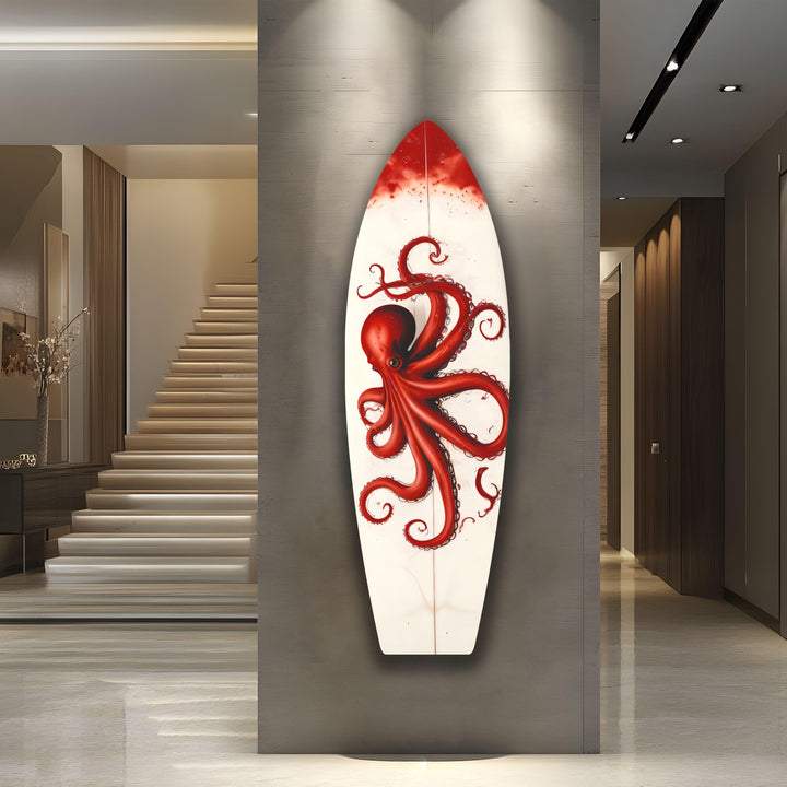 Octopus Surfboard Wall Art