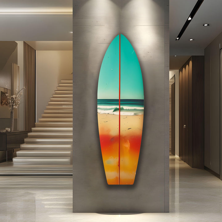 Blue Sky Surfboard Wall Art