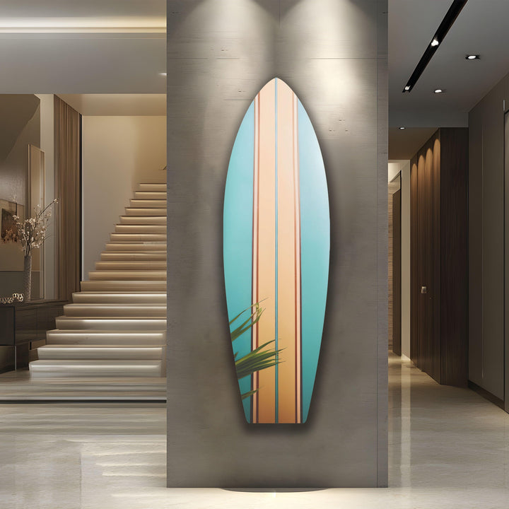 Beige and Brown Surfboard Wall Art