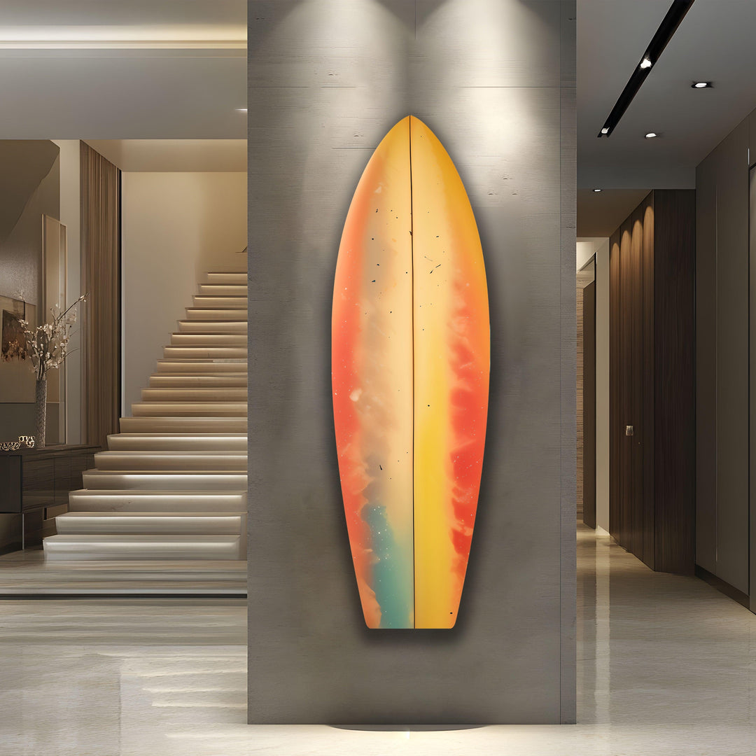 Soft Colors Art Surfboard Wall Art