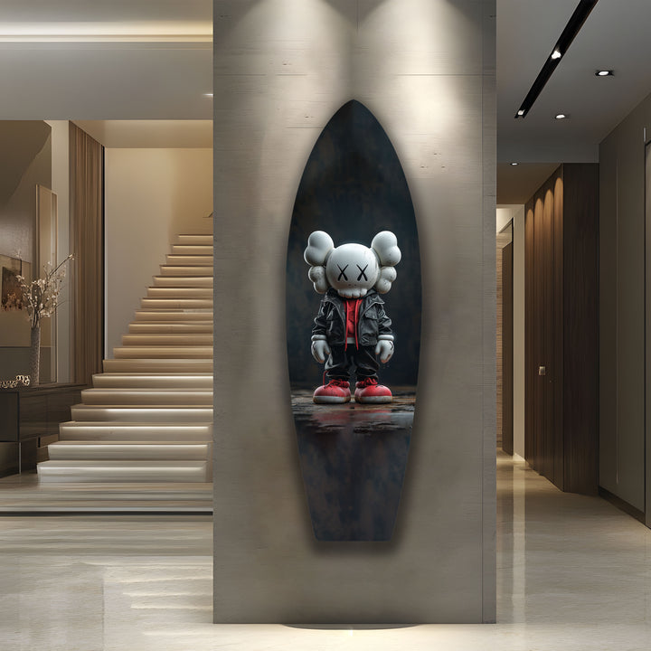 Kaws Inspired Surfboard Wall Art – Urban Street Art & Figurine Design