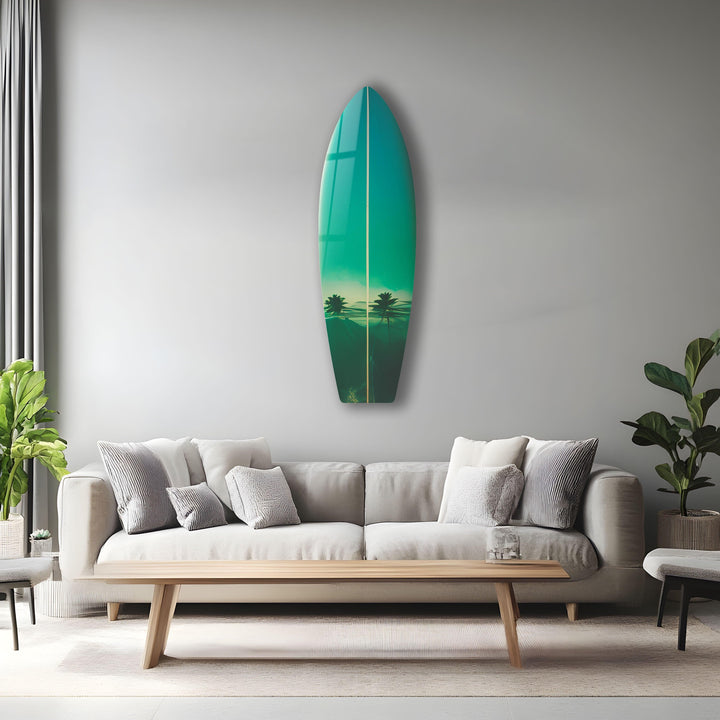 Blue Sky Surfboard Wall Art