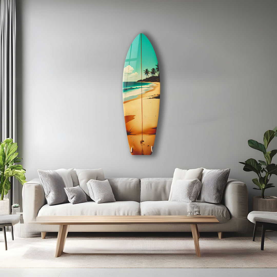 Tropic Beach Surfboard Wall Art