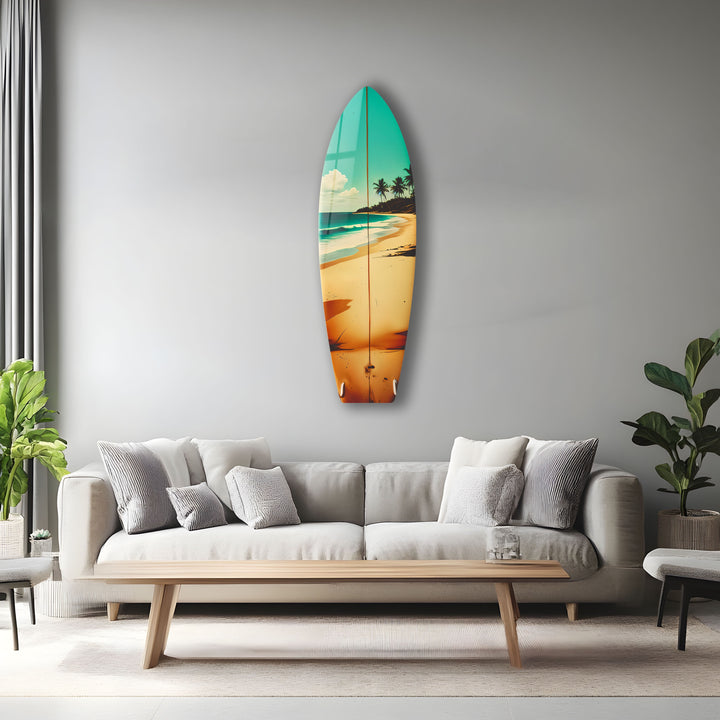 Tropic Beach Surfboard Wall Art