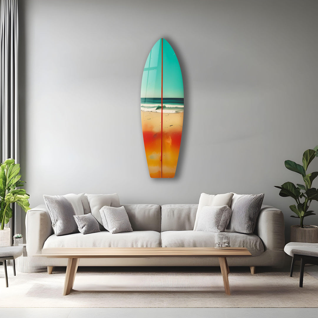 Blue Sky Surfboard Wall Art