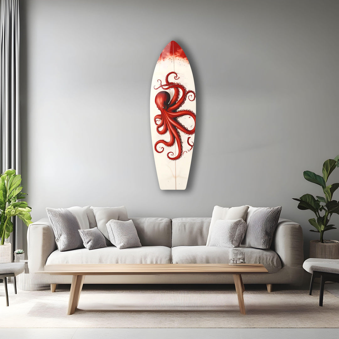 Octopus Surfboard Wall Art