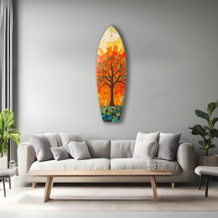 Stained Tree Surfboard Wall Art