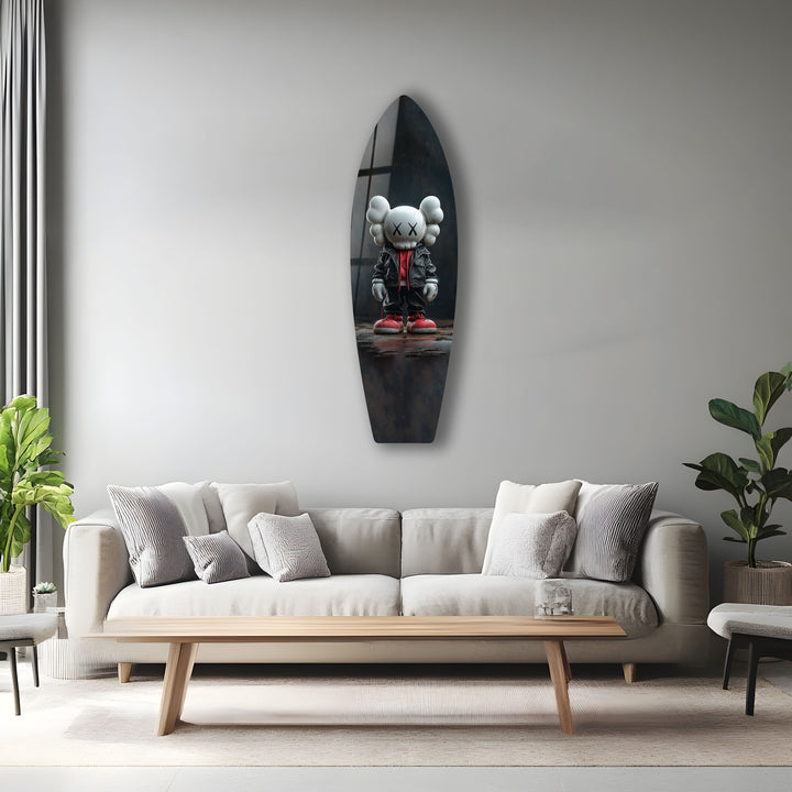 Kaws Inspired Surfboard Wall Art – Urban Street Art & Figurine Design