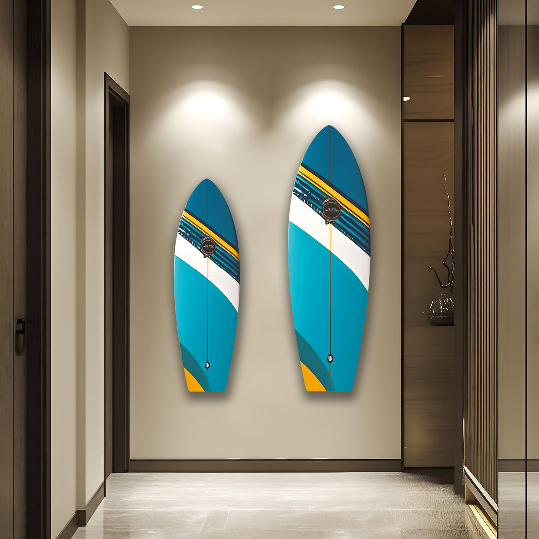 Blue Surfboard Wall Art