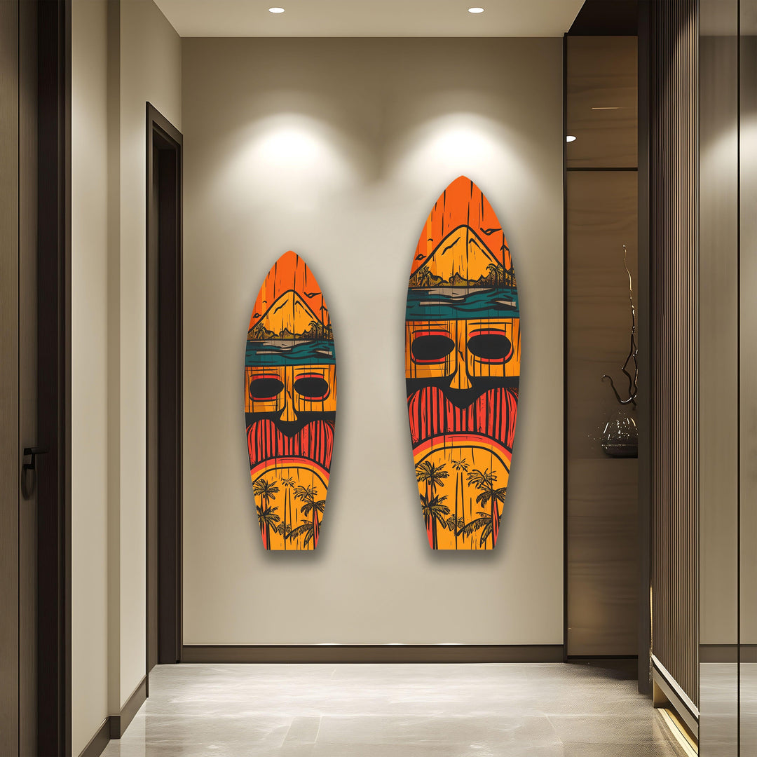 Tiki Bar Decor Surfboard Wall Art