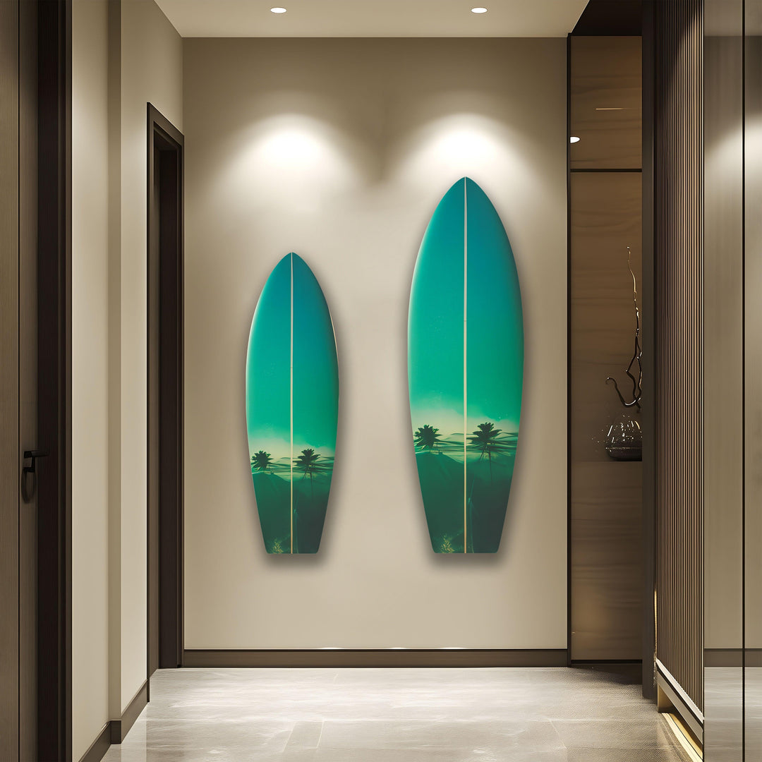 Blue Sky Surfboard Wall Art