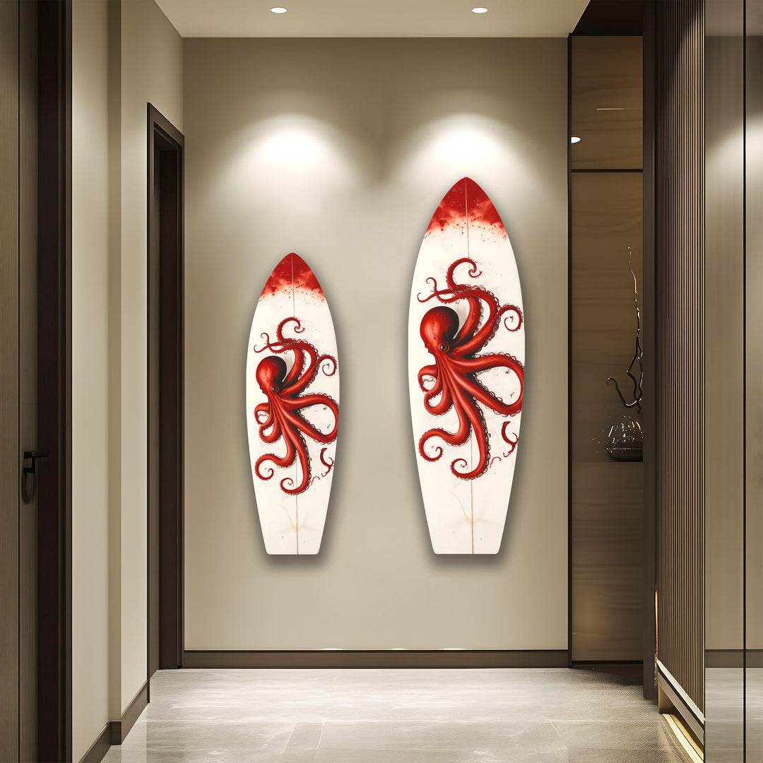 Octopus Surfboard Wall Art