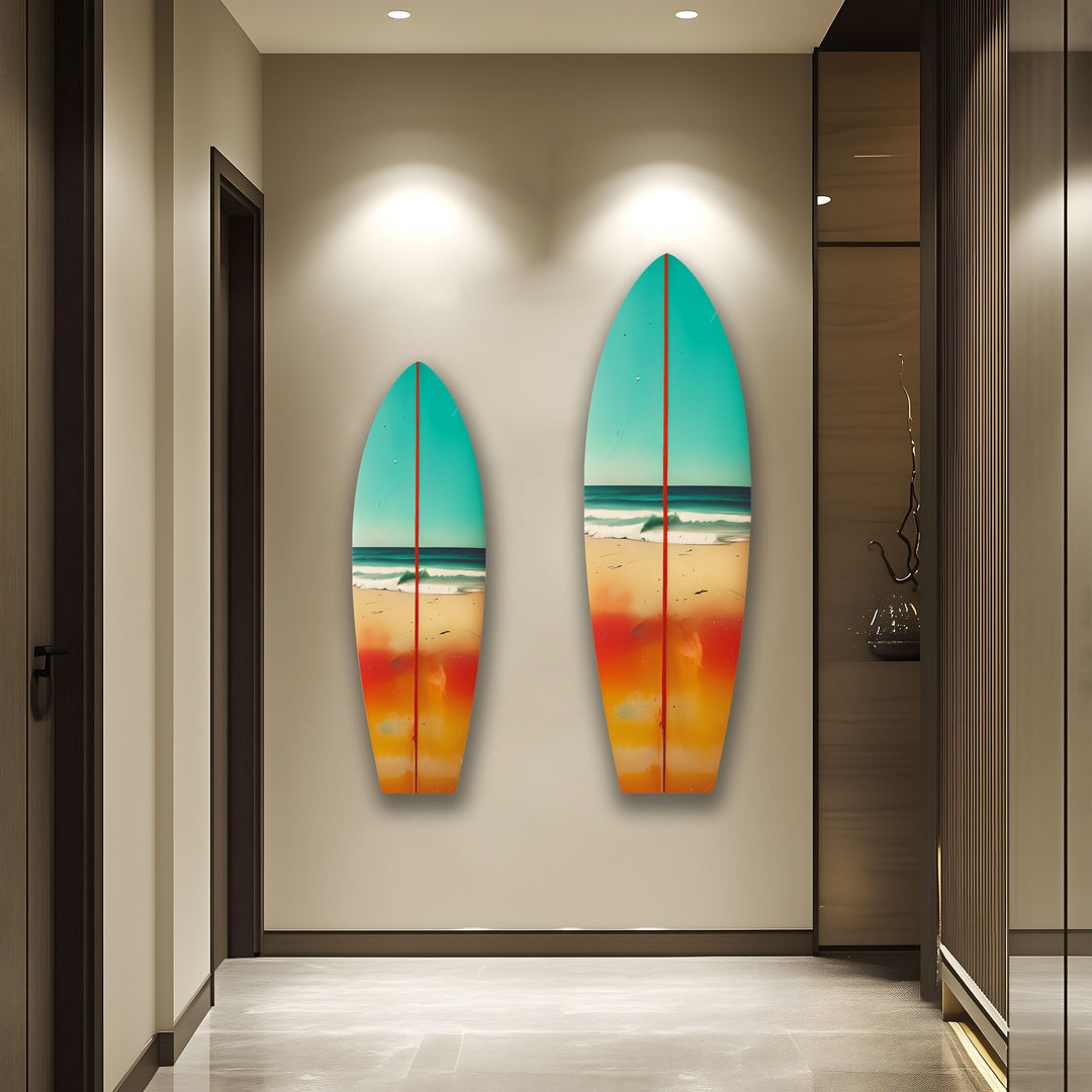 Blue Sky Surfboard Wall Art