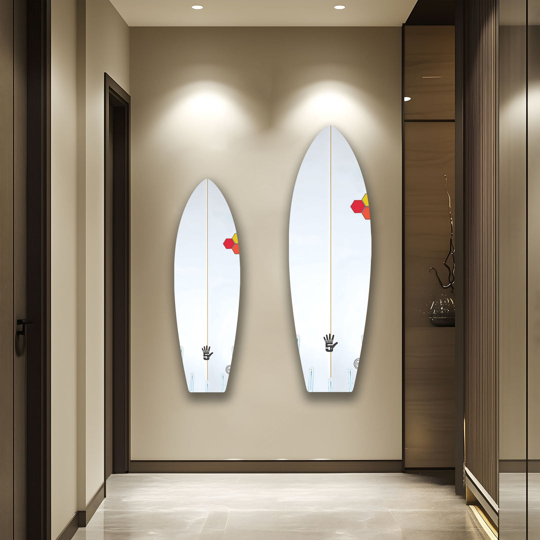 White Surfboard Wall Art