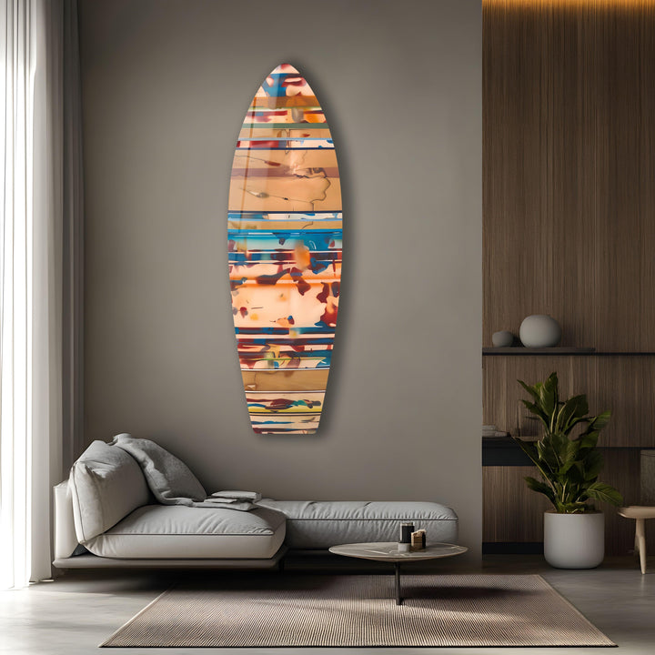 Beige Surfboard Wall Art