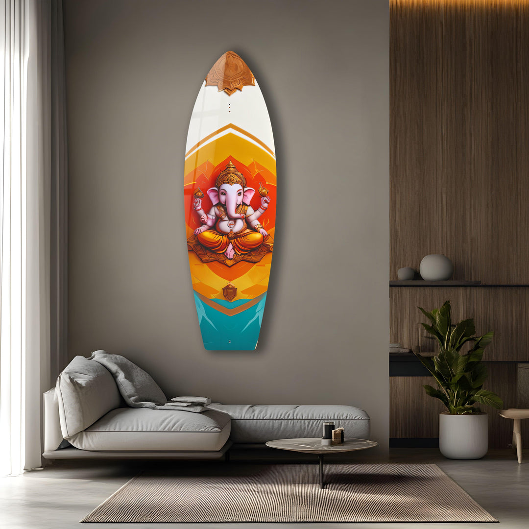 Pink Buddha Surfboard Wall Art