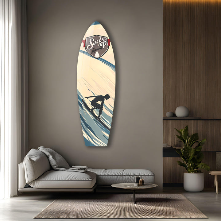 Surfer Boy Surfboard Wall Art