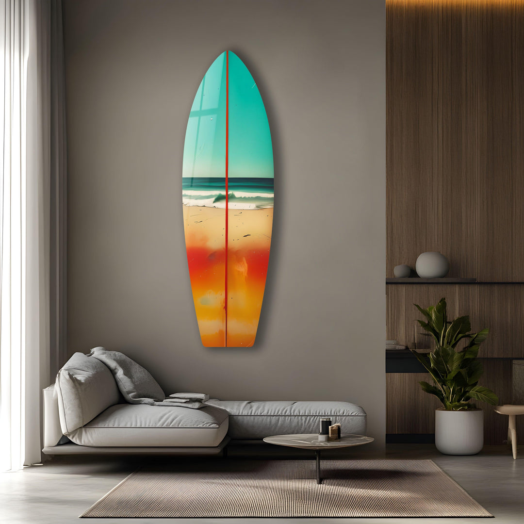 Blue Sky Surfboard Wall Art