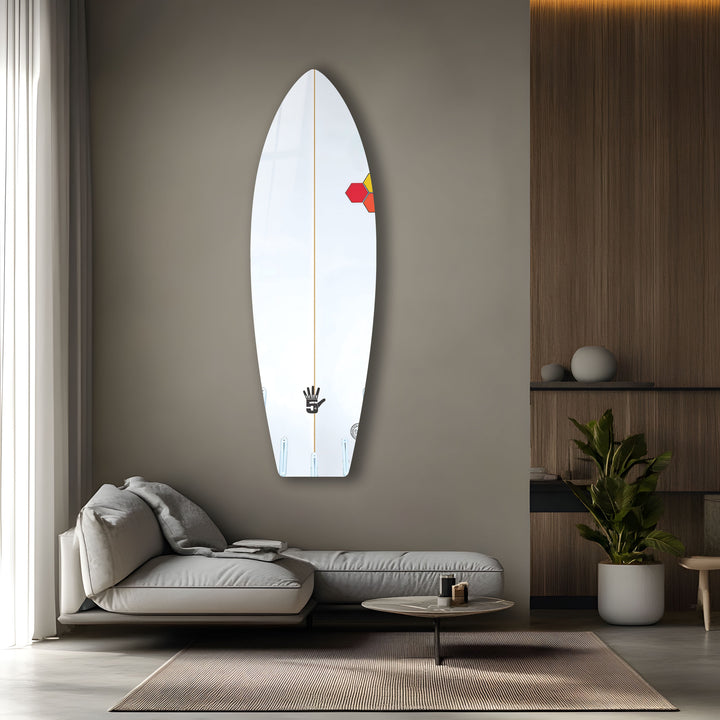 White Surfboard Wall Art