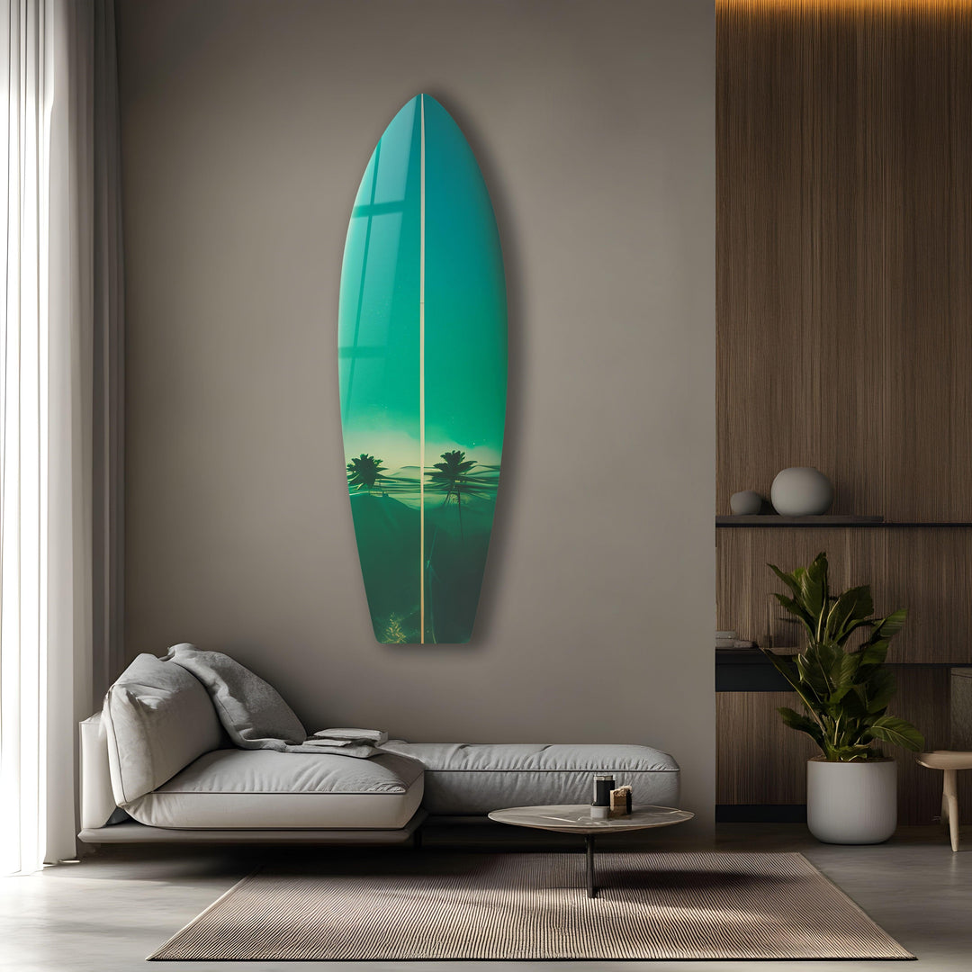 Blue Sky Surfboard Wall Art