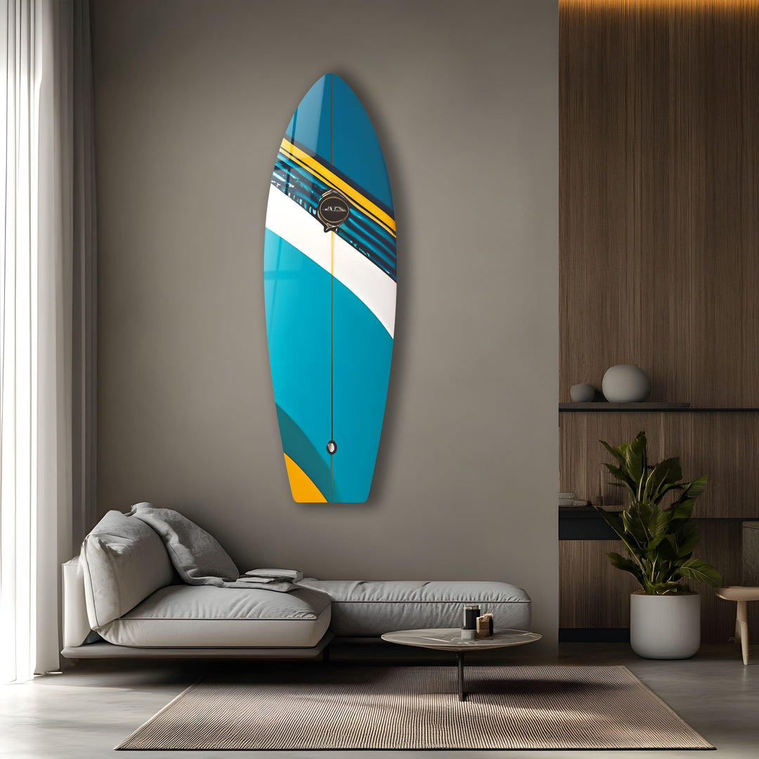 Blue Surfboard Wall Art