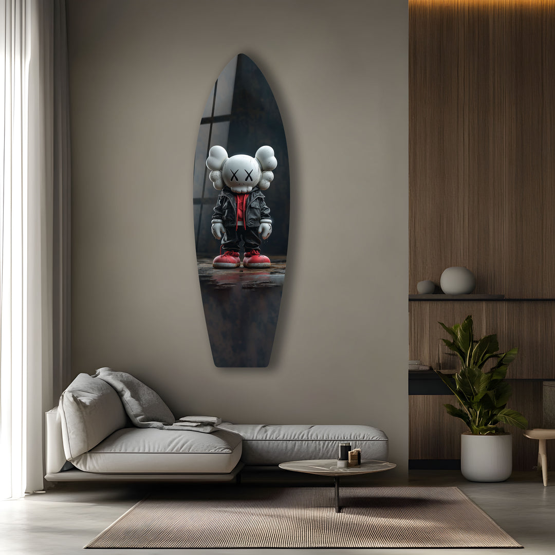 Kaws Inspired Surfboard Wall Art – Urban Street Art & Figurine Design