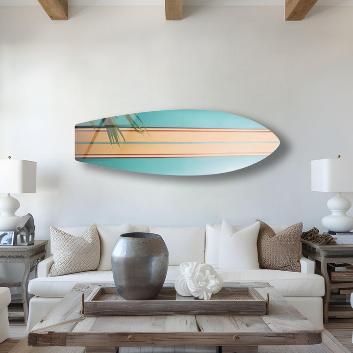 Beige and Brown Surfboard Wall Art