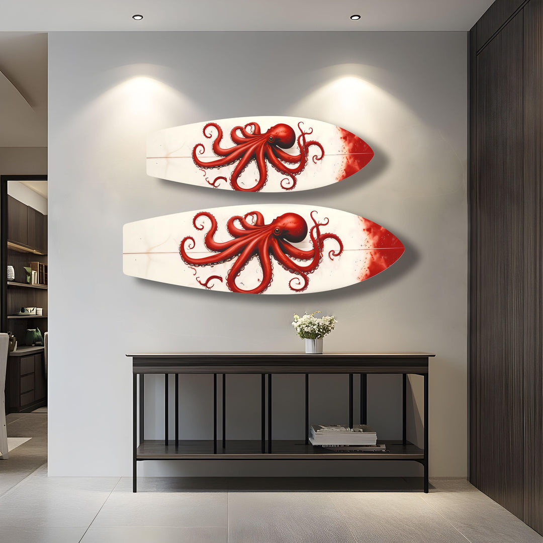 Octopus Surfboard Wall Art