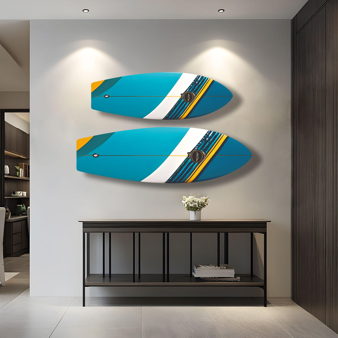 Blue Surfboard Wall Art