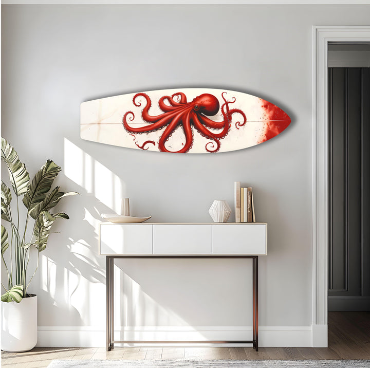 Octopus Surfboard Wall Art