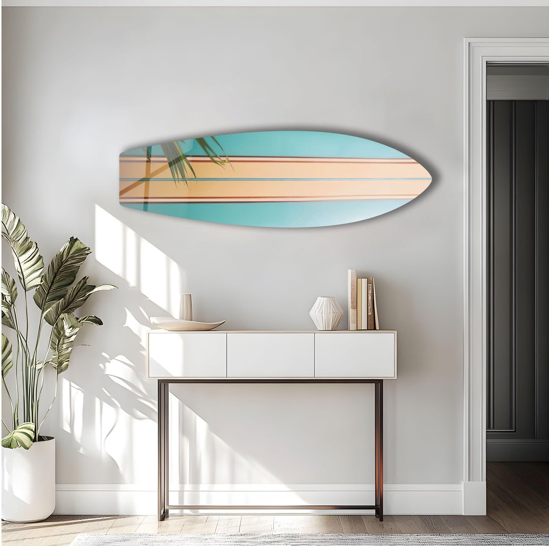 Beige and Brown Surfboard Wall Art