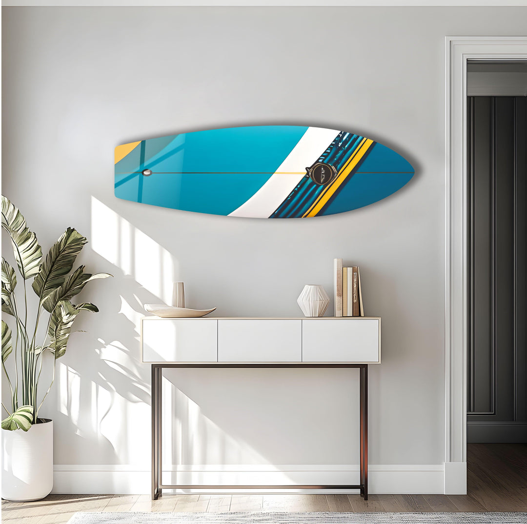 Blue Surfboard Wall Art