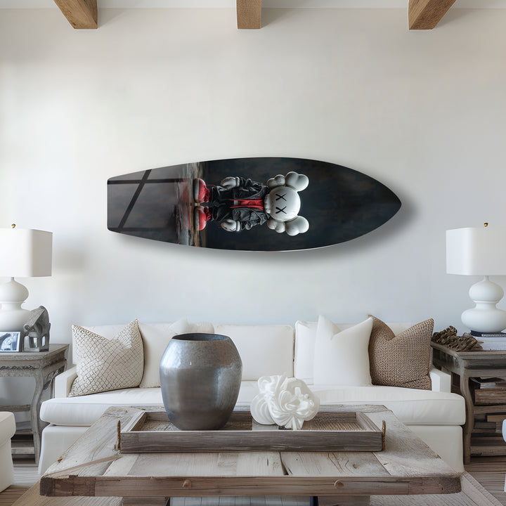 Kaws Inspired Surfboard Wall Art – Urban Street Art & Figurine Design