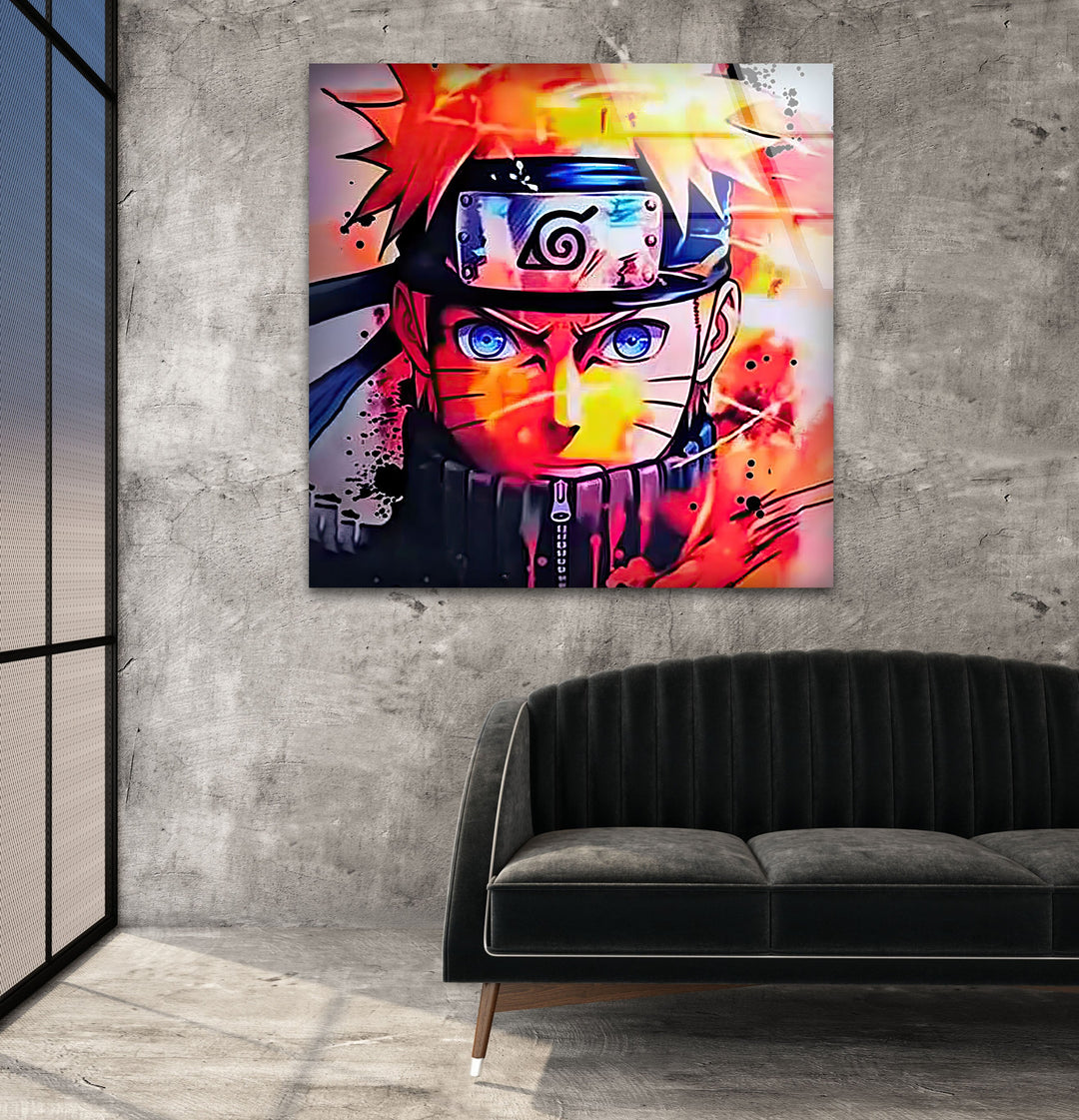 Naruto Glass Wall Art glass art painting, glass art for the Wall
