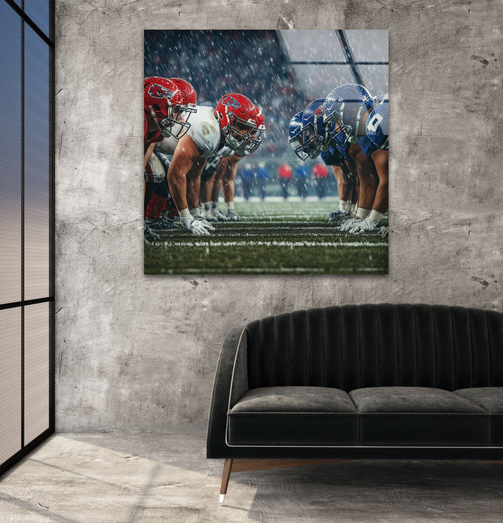 NFL Match Glass Wall Art