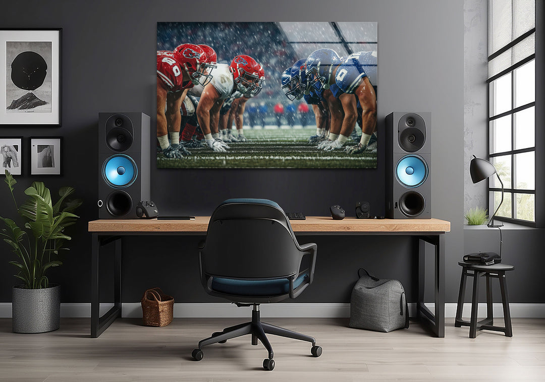 NFL Match Glass Wall Art