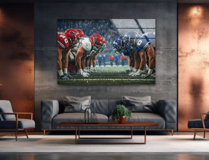 NFL Match Glass Wall Art