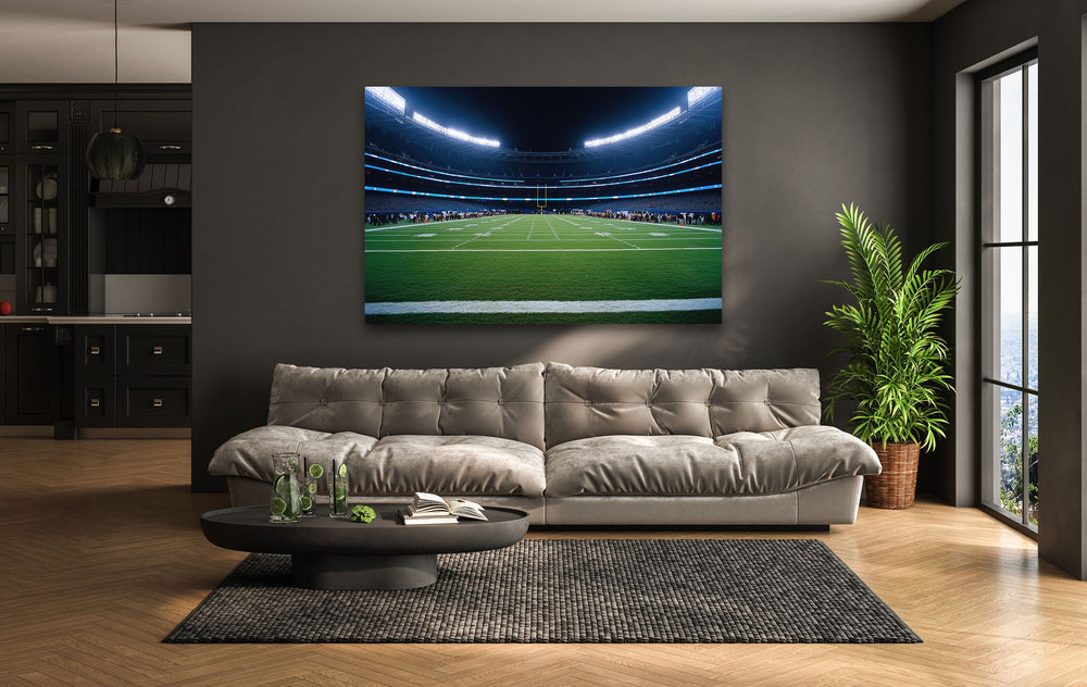 NFL Stadium Art Glass Wall Art glass art painting, glass art for the Wall
