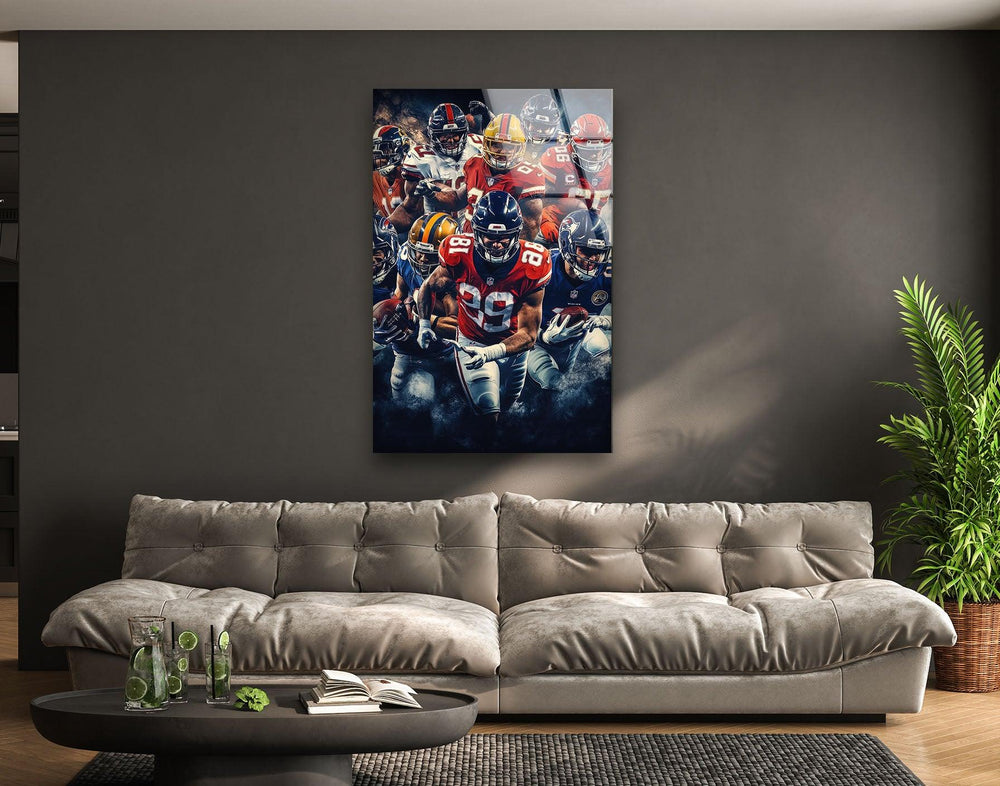 NFL Team Glass Wall Art glass wall decor, glass wall art decor
